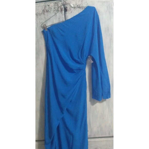 Zara Wide Leg One Arm Jumpsuit Blue Small City Party Nwt - Picture 2 of 9